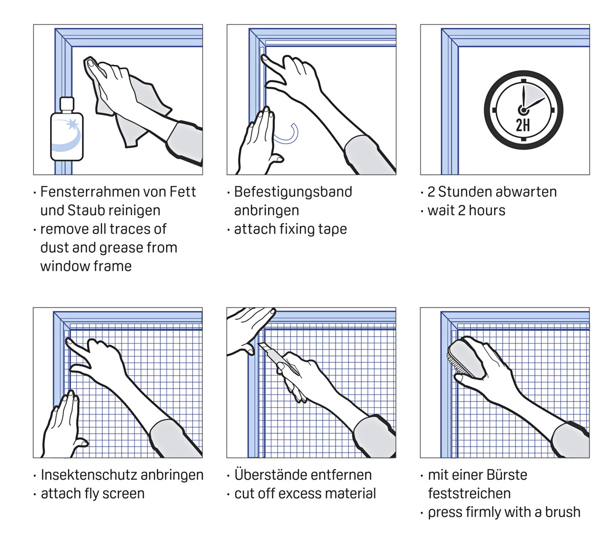 Bild 2 von IDEENWELT Insektenschutz für Fenster weiß