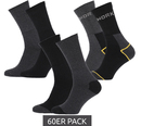 Bild 1 von 60er Pack STAPP Mega Allround Thermo-Socken & Arbeits-Socken Baumwoll-Strümpfe Schwarz/Grau