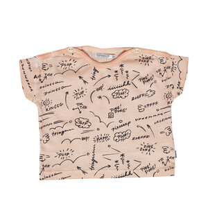 IMPS&ELFS Sommer-Shirt lustiges Kinder-Shirt mit Cartoon Print Kurzarm Orange