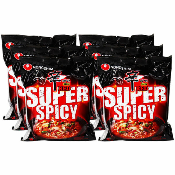 Bild 1 von Nong Shim Instantnudeln Super Spicy, 6er Pack