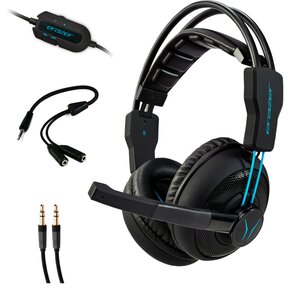 MEDION ERAZER® Mage P10, Gaming Headset mit überragender Klang- und Lautsprecherqualität, leistungsstarker Bass, Mikrofon, Lautstärkeregelung über Kabelfernbedienung (B-Ware)