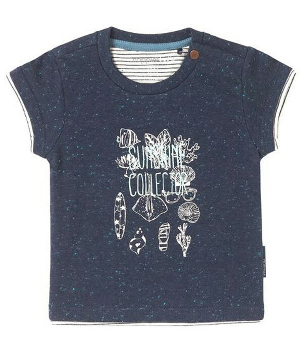 Bild 1 von noppies Rundhals-Shirt sommerlich stylisches Kinder T-Shirt mit Muschel-Print Navy