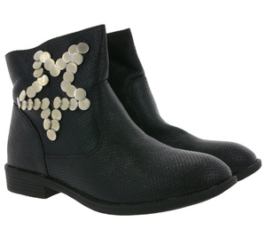 ARIZONA Schuhe Boots coole Damen Stiefeletten mit Nieten Schwarz