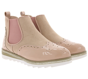 City WALK Schuhe Chelsea-Boots stylische Damen Stiefelette 86431517 Altrosa