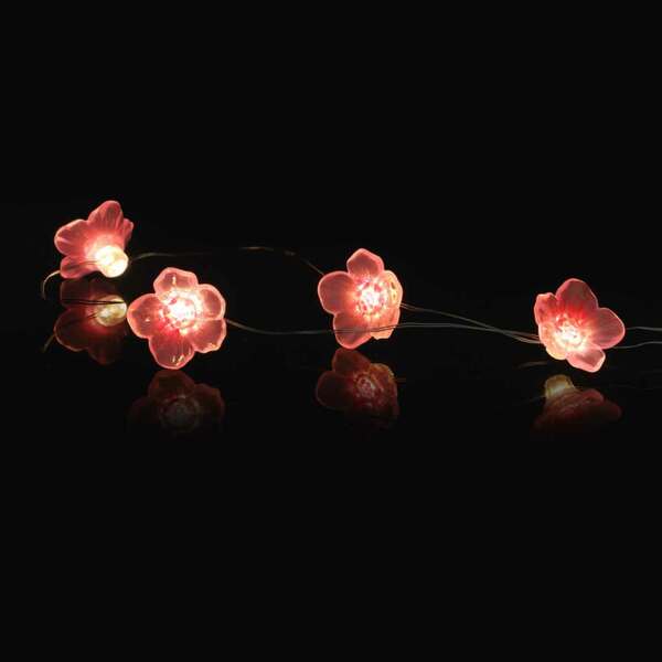 Bild 1 von Lichterkette rosa Blüten 20 LEDs