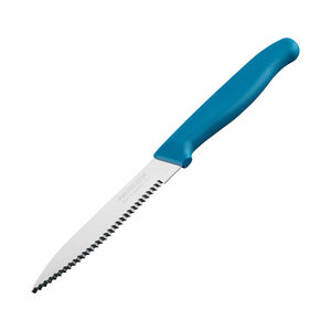 Nirosta Küchenmesser gazahnt Elemental, 10cm Klinge, blau