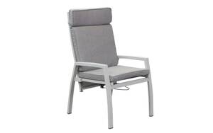 outdoor (Gartenmöbel Mit Flair) - Positionsstuhl Zeus, Aluminiumgestell in weiß, Bezug weiß