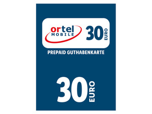 Ortel Mobile Code über 30 €