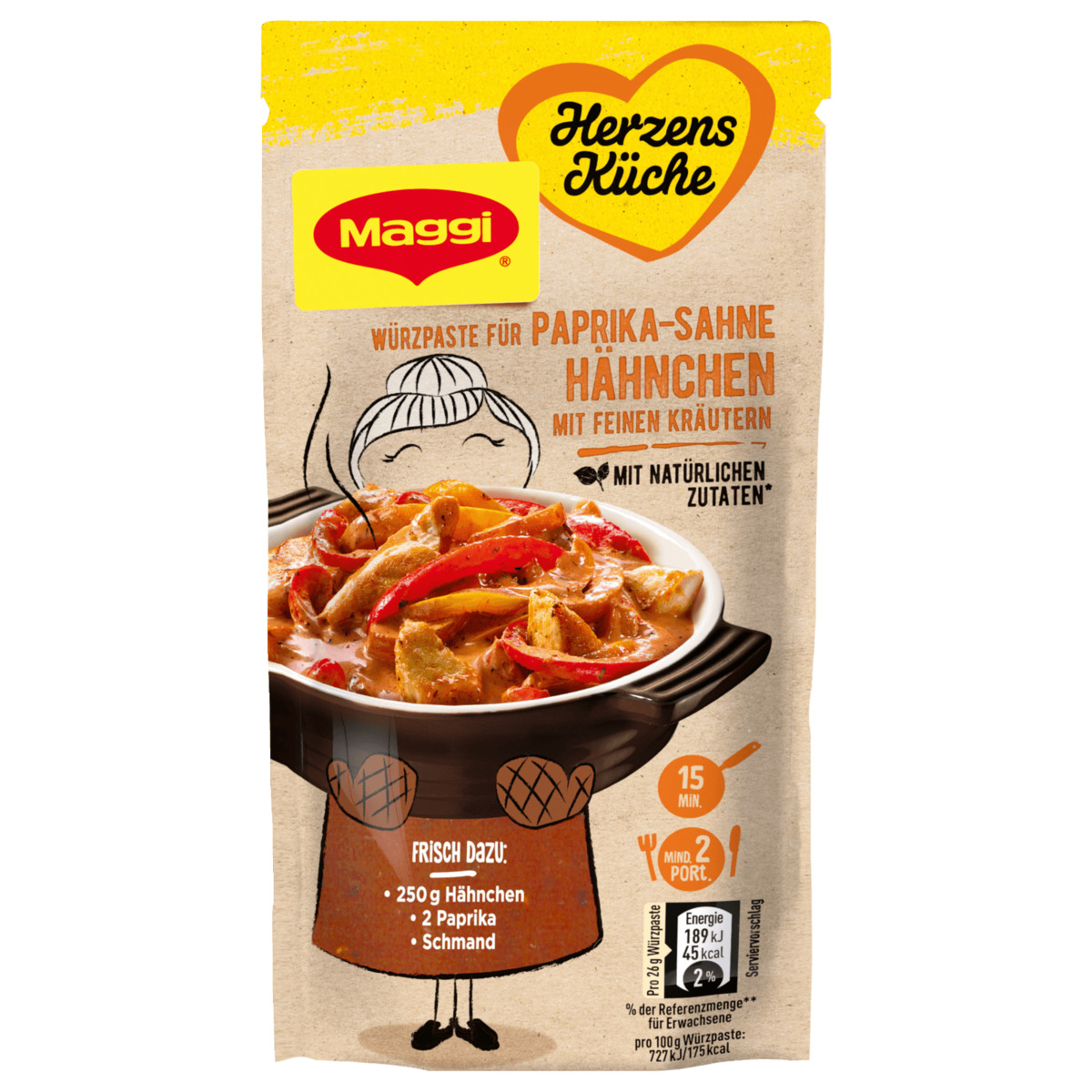Bild 1 von Maggi Herzensküche Würzpaste für Paprika-Sahne Hähnchen 65g
