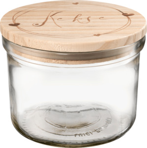 Dekorieren & Einrichten Vorratsdose aus Glas mit Holzdeckel (700 ml)