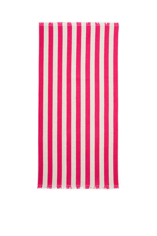 Bild 1 von C&A Frottee-Handtuch-gestreift-160 x 80 cm, Pink, Größe: 1 size