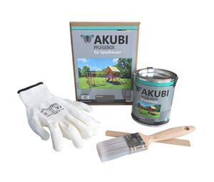 Karibu Farbmal-Set mit Pinsel, Eimer und Handschuhen, Silbergrau und Schneeweiß