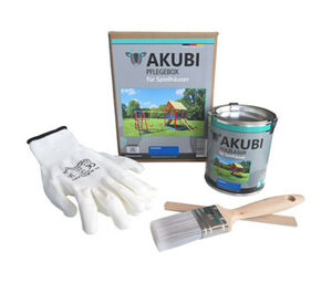 Karibu Farbmal-Set mit Pinsel, Eimer und Handschuhen, Ozeanblau und Schneeweiß
