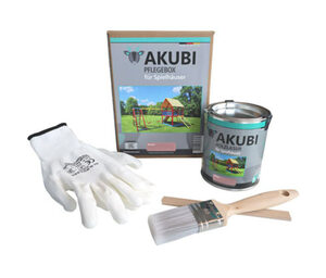 Karibu Farbmal-Set mit Pinsel, Eimer und Handschuhen, Altrosa und Schneeweiß