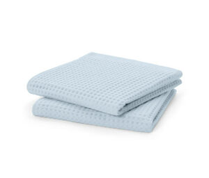 2 Premium-Waffelpiqué-Handtücher, blau