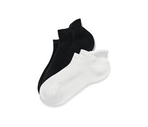 2 Paar Sport-Sneakersocken, weiß/schwarz