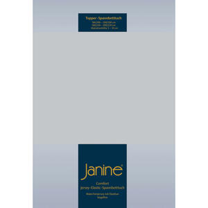 Janine TOPPER-SPANNBETTTUCH Silber