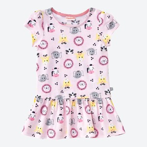 Baby-Mädchen-Kleid mit Tiermuster