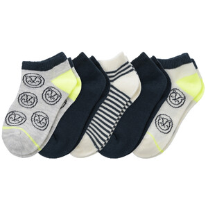 5 Paar Baby Sneaker-Socken im Muster-Mix