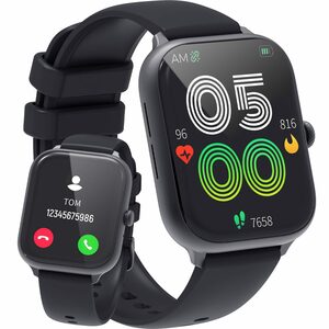 iceagle T11 Fitness Tracker Uhr, Damen Herren Watch Smartwatch 1,75" Smartwatch IP68 Wasserdicht,für iOS/Android Uhren Watch, Blutsauerstoff/Pulsmesser/Sportuhr/Schrittzähler/Schlafmonitor, Ak