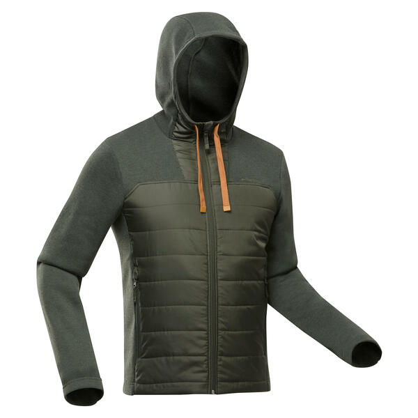 Bild 1 von Sweatjacke Hybridjacke Naturwandern NH100 mit Kapuze Herren khaki