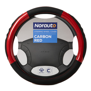 Norauto schwarz-roter Carbon-Lenkradbezug