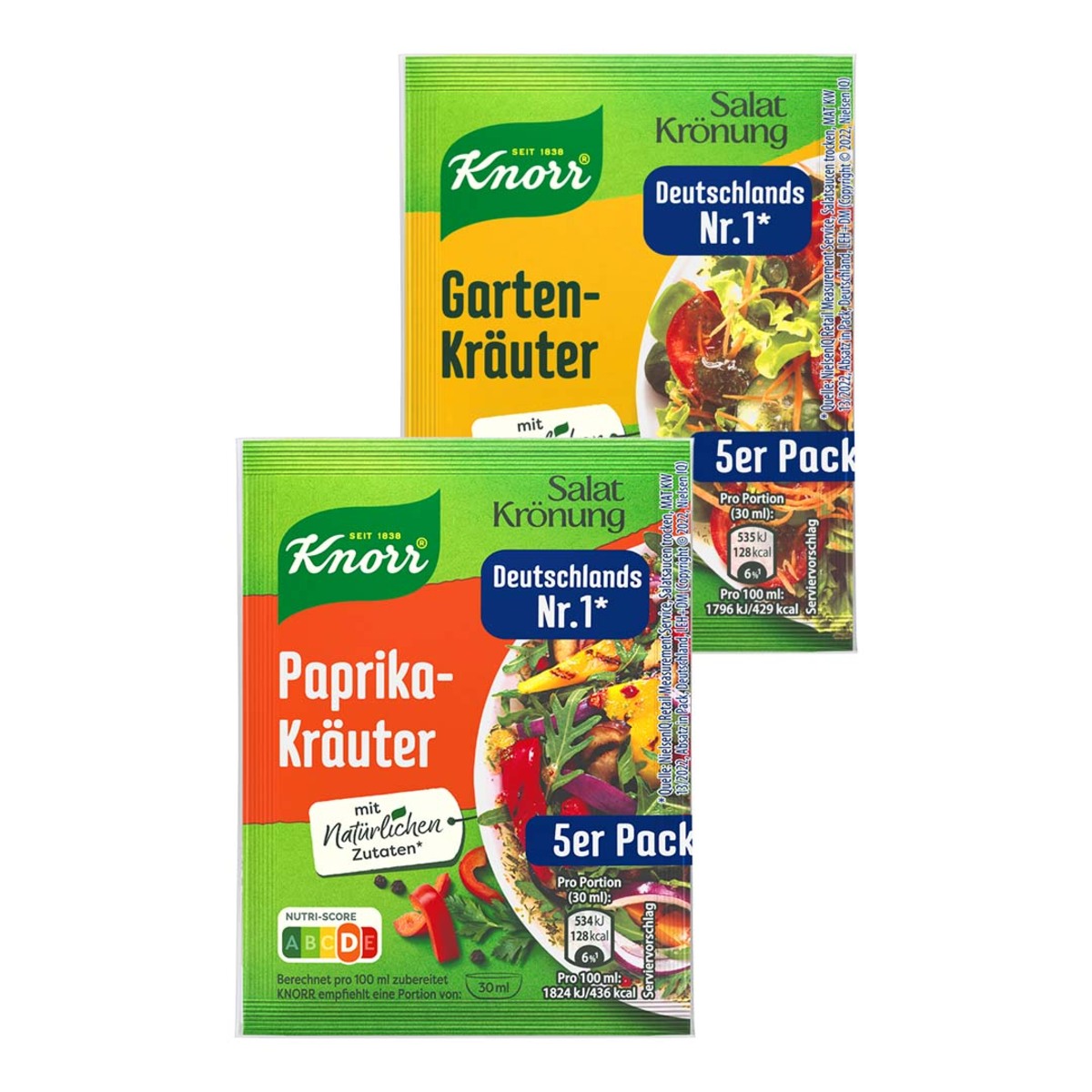 Knorr SalatkrÖnung Paprika KrÄuter Je 45 G Btl Oder GartenkrÄuter Und Weitere Sorten Je 40 G