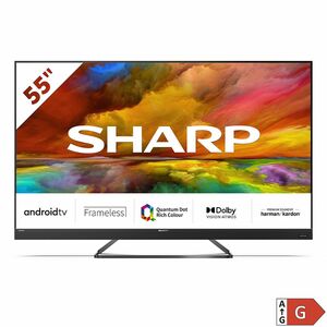 SHARP 55''/139cm Smart TV 4K UHD Quantum Dot HD Penta Tuner Harman Kardon Sound 55EQ3EA