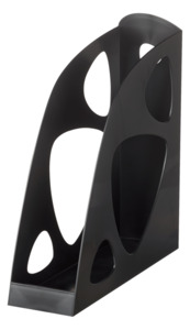 SIGMA Stehsammler DIN A4, Kunststoff, 7.6 x 24.8 x 25.6 cm, schwarz