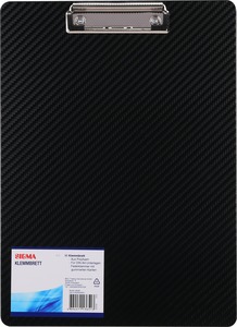 SIGMA Klemmbrett DIN A4, Polyfoam, 31,5 x 23 cm, 75 Blatt, schwarz