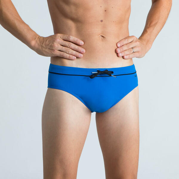 Bild 1 von Badehose Slip Herren - 100 Pep blau/schwarz