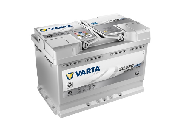 Bild 1 von VARTA Silver Dynamic AGM Autobatterie speziell für Start-Stop-Technologie, A7 70AH 760A 278/175/190