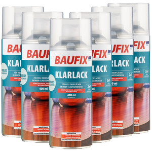 BAUFIX Klarlack Spray seidenmatt - 6er Set