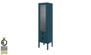 Vitrine  Uno blau Maße (cm): B: 40 H: 178 T: 40 Kommoden & Sideboards