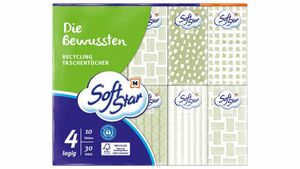 SoftStar Recycling Taschentücher 30x10 Tücher 4-lagig