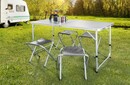 Bild 1 von CAMP ACTIV Camping Klappmöbel-Set faltbare Campingtisch mit 4 Hockern