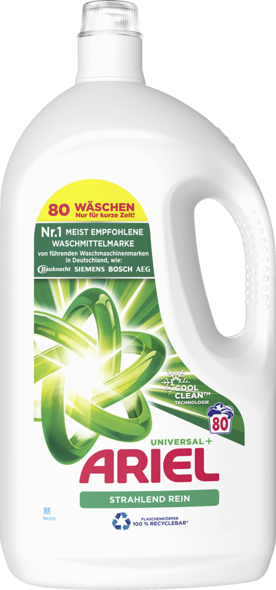 Bild 1 von Ariel Universal+ Strahlend Rein Vollwaschmittel Flüssig 80 WL
