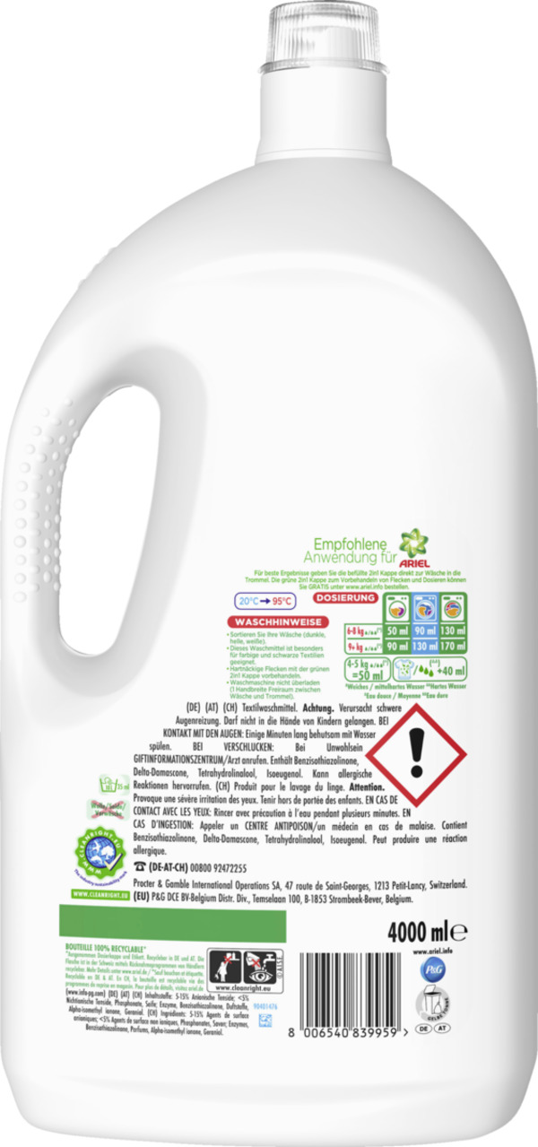 Bild 2 von Ariel Color+ Colorwaschmittel Flüssig 80 WL