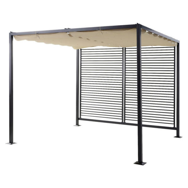 Bild 1 von Outsunny Pergola schwarz Metall B/H/L: ca. 275x238x295 cm