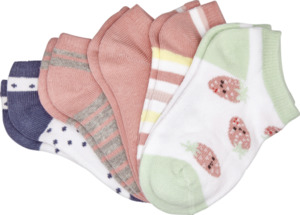 IDEENWELT 5er Pack Baby-Sneaker-Socken rosa, Gr.19/22