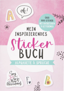 IDEENWELT Stickerbuch "Alphabete & Sprüche"
