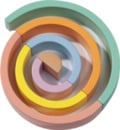 Bild 2 von IDEENWELT Holz-Stapelspiel Regenbogen pastell