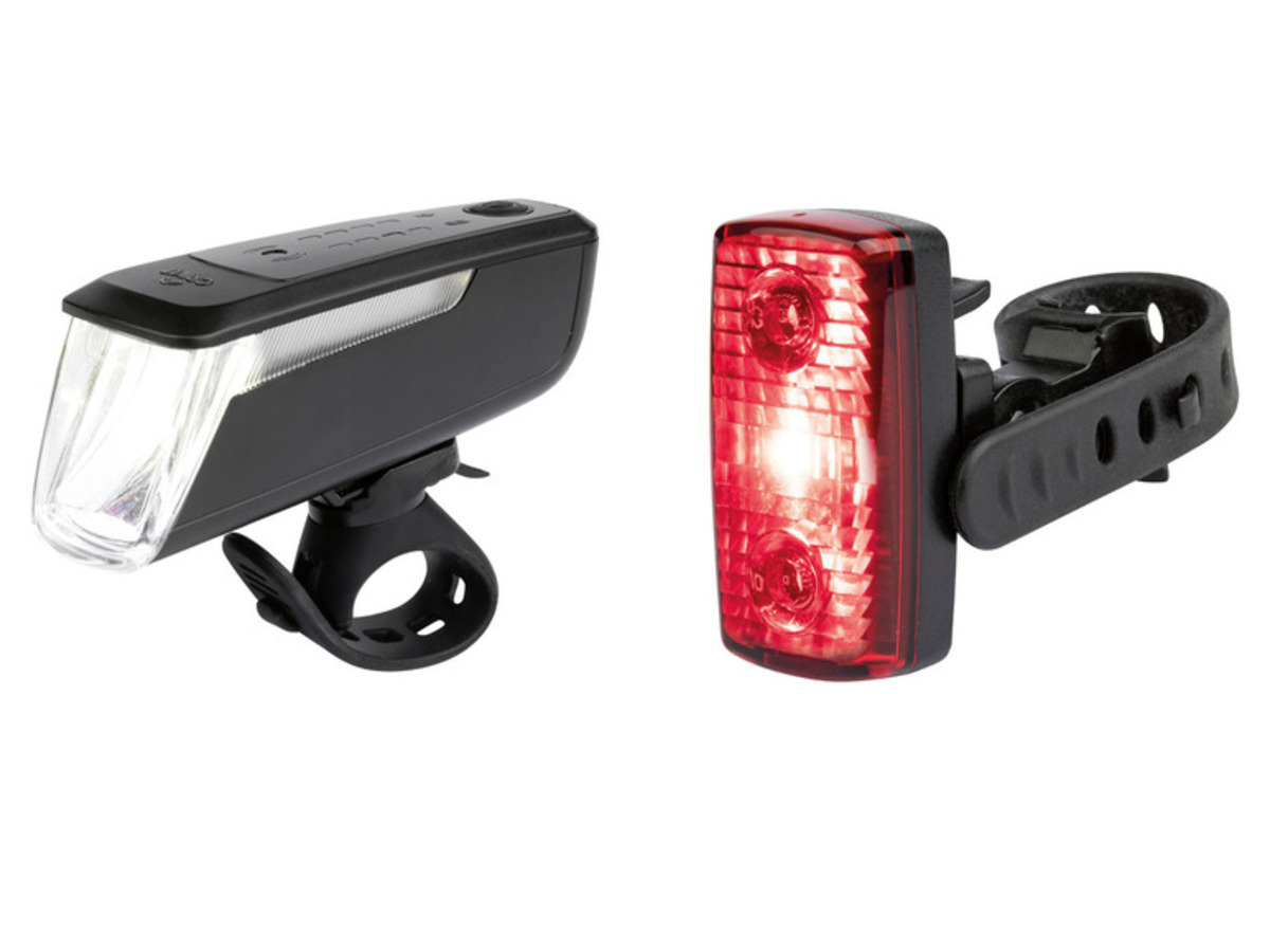 Bild 1 von CRIVIT Fahrradleuchtenset LED, 90/70/30/15 Lux (Achtung: LV OSDE)