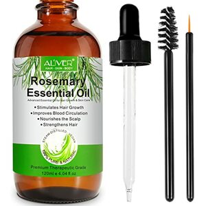Rosmarin Öl für Haar und Hautpflege,100% Naturreines Ätherisches Rosmarinöl für Augenbrauen und Wimpern,nährt die Kopfhaut,Aromatherapie and DIY,Männer Frauen 60ML