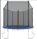 Bild 1 von HOMCOM Trampoline mit Sicherheitssnetz schwarz, blau 223L x 223B x 230H cm   gartentrampolin mit sicherheitsnetz  komplett set  randabdeckung
