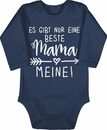 Bild 1 von Shirtracer Shirtbody Es gibt nur eine beste Mama - Meine - weiß - Muttertagsgeschenk Baby - Bio Baby Strampler langarm (1-tlg) baby body blau - muttertag 1 jahr - geschenke für die mutter