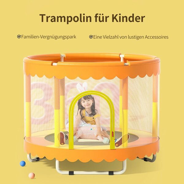Bild 2 von FOXSPORT Kindertrampolin Kinder Trampolin Gartentrampolin Jumpingtrampolin mit Handgriff, Ø 150,00 cm, (Set, 120), Sicherheitsnetz mit Schaumstoff gepolstert,bis zum 100 kg