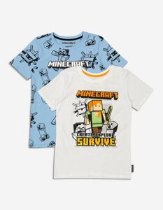 Jungen T-Shirt Minecraft - 2er-Pack