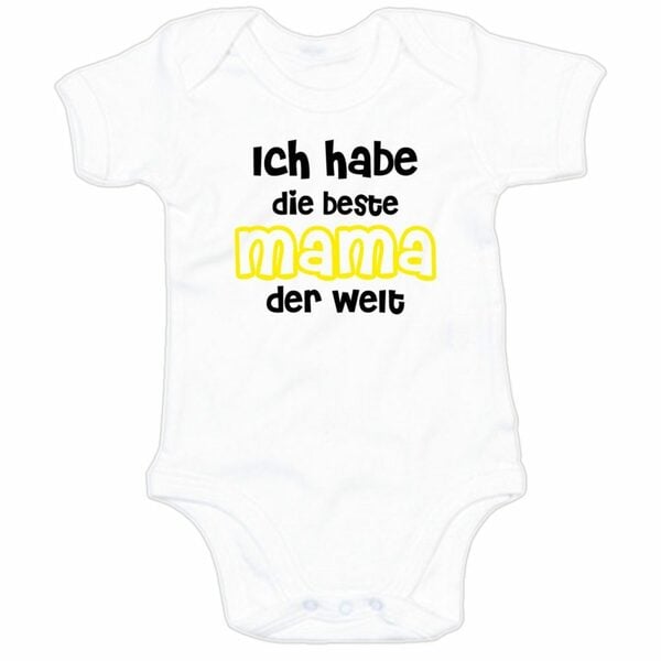 Bild 1 von G-graphics Kurzarmbody Baby Body - Ich habe die beste Mama der Welt mit Spruch / Sprüche • Babykleidung • Geschenk zum Muttertag / zur Geburt / Taufe / Babyshower / Babyparty • Strampler