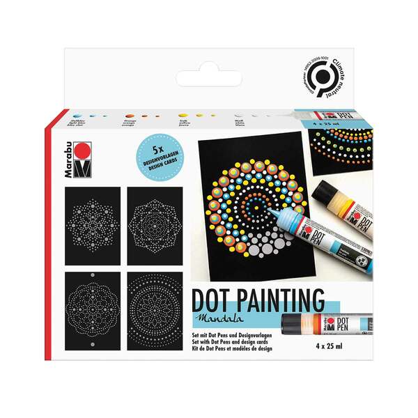 Bild 1 von Punktfarbe Dot Pen Set "Mandala" 9-teilig